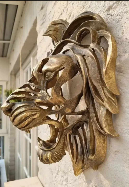 Lions Head Art Sculpture