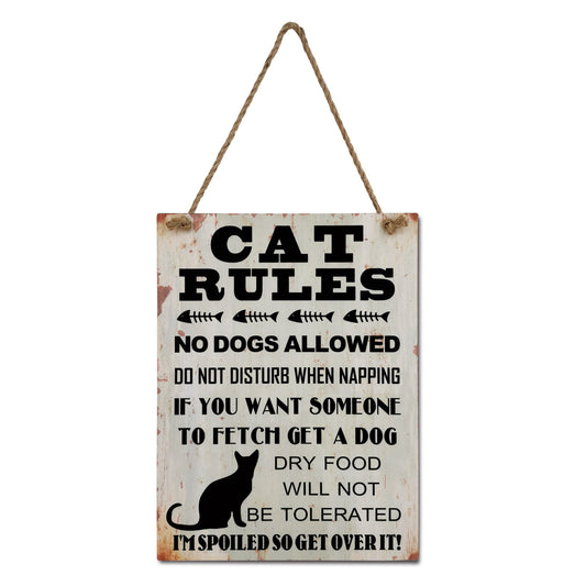 CATS RULES MDF PLAQUE